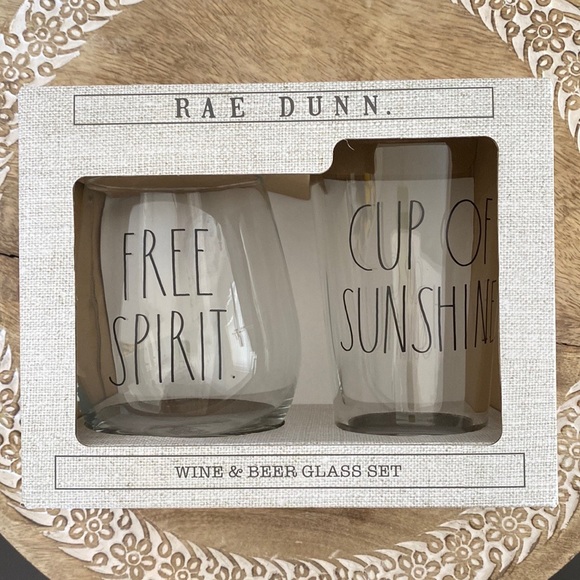 Rae Dunn Other - Rae Dunn Wine & Beer Glass Set